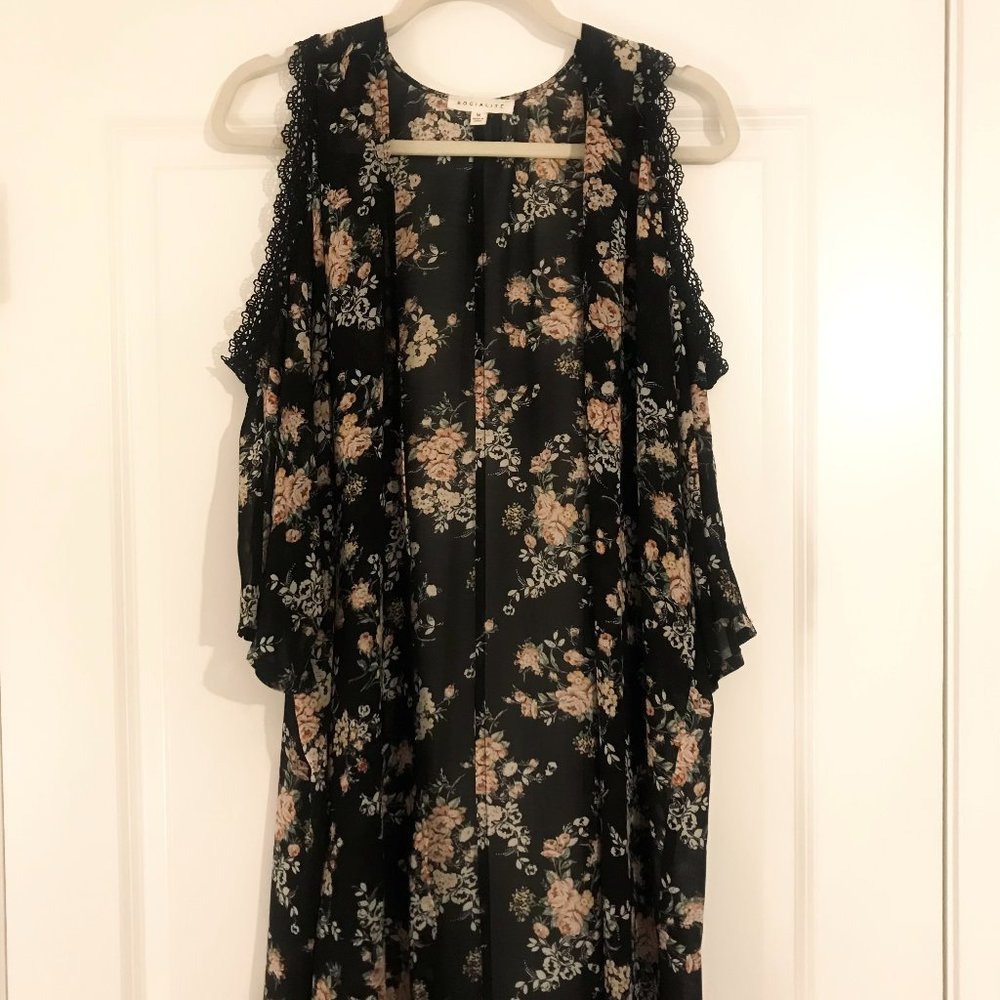 Boho Floral Lace Kimono